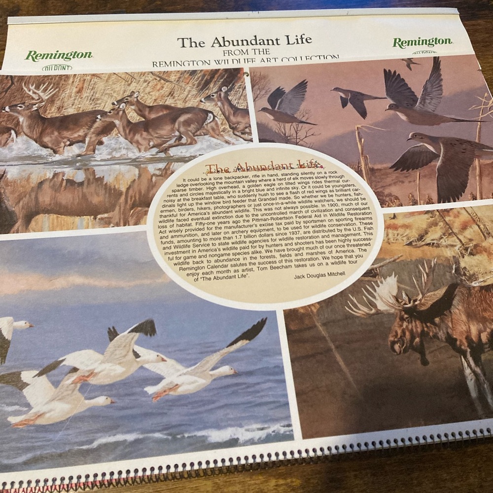 Vintage 1989 Remington Arms calendar